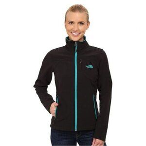The North Face Women's Black Teal Apex Bionic Soft Shell Jacket - M